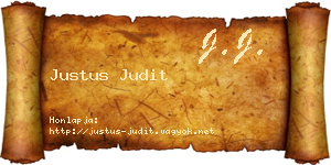 Justus Judit névjegykártya
